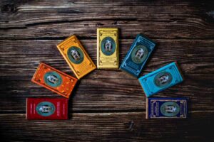 A rainbow of chocolate bars made by Rowdy & Fancy's in East Sussex