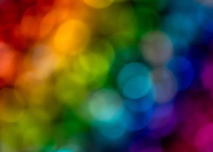 Blurred rainbow light bokeh
