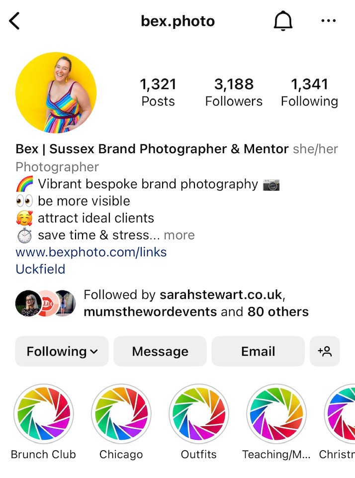 @bex.photo Instagram Screenshot