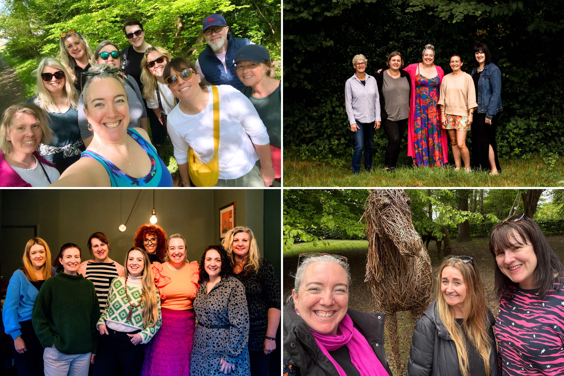 A collection of group photos from networking events in Sussex